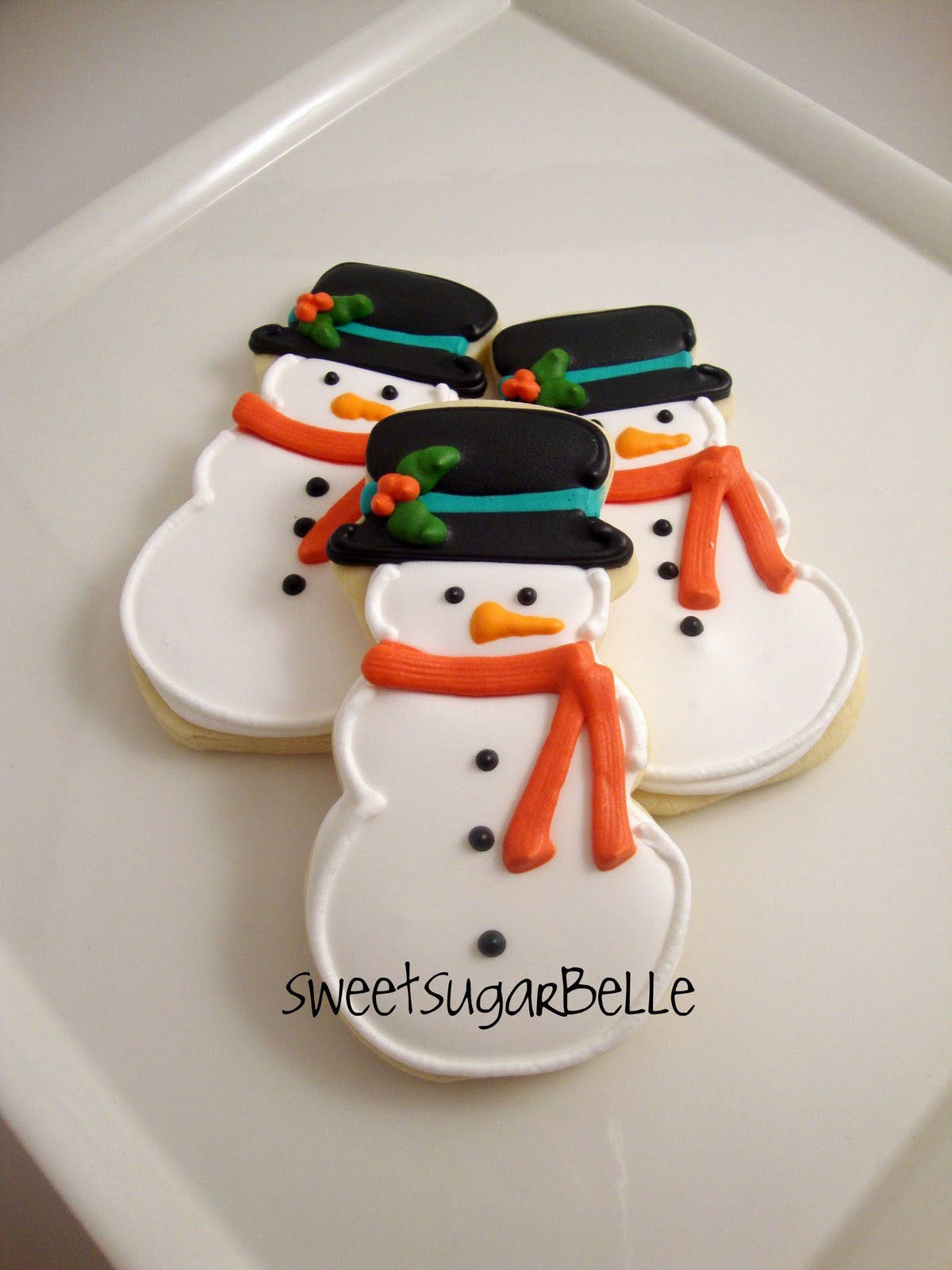 Snowman Christmas Cookies
 Merry Christmas – The Sweet Adventures of Sugar Belle