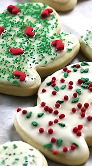 Sour Cream Christmas Cutout Cookies
 Sugar cookies Holiday cookies and Cream on Pinterest