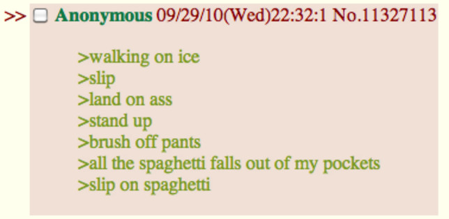 Spaghetti Falling Out Of Pocket
 [Image ] Spaghetti Stories