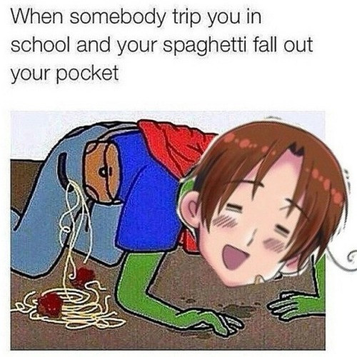 Spaghetti Falling Out Of Pocket
 pocket spaghetti