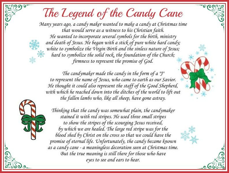 Story Of The Candy Cane At Christmas
 The Legend of the Candy Cane Free Printable and a