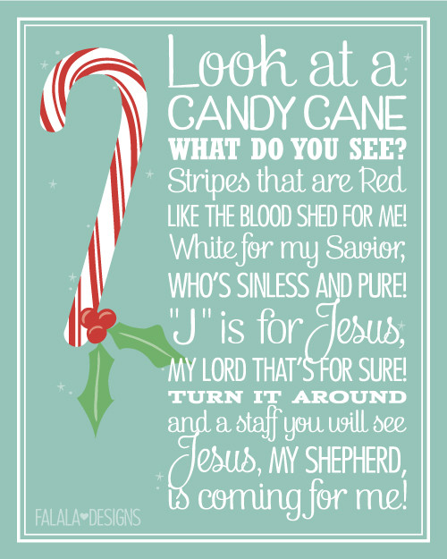 Story Of The Candy Cane At Christmas
 falala designs Candy Cane Poem