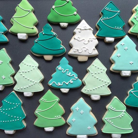 Sugar Cookies Christmas Tree
 Christmas Tree Sugar Cookies by HollyFoxDesign on Etsy