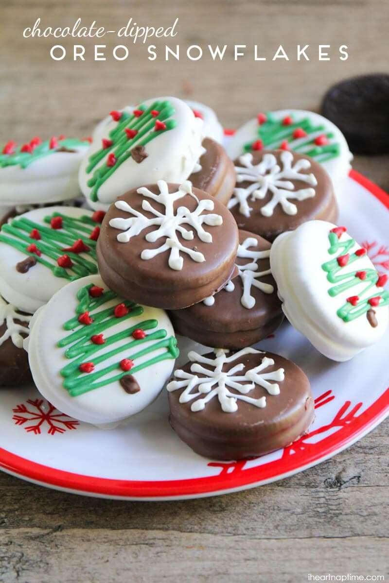 Super Easy Christmas Cookies
 Chocolate Dipped Oreo Snowflakes I Heart Nap Time