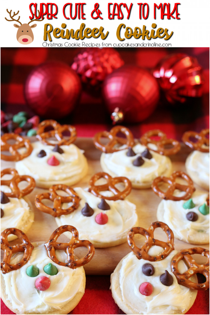 Super Easy Christmas Cookies
 Cute Reindeer Cookies ⋆ Cupcakes and Crinoline