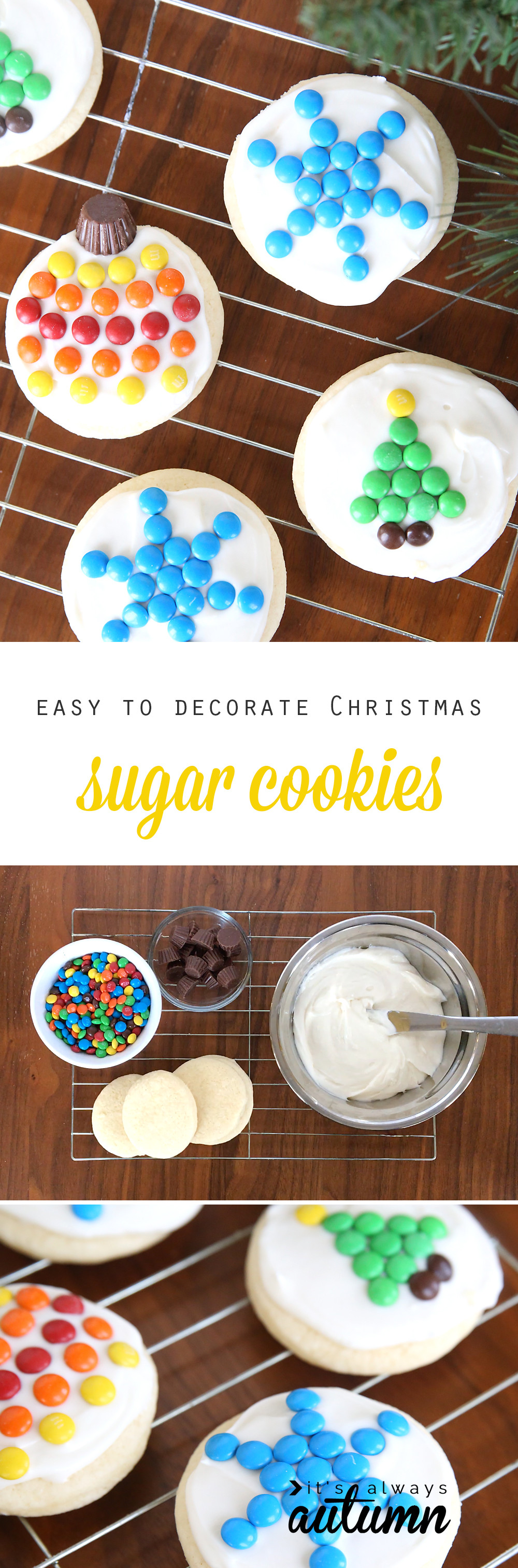 Super Easy Christmas Cookies
 easy to decorate M&M Christmas sugar cookies It s Always