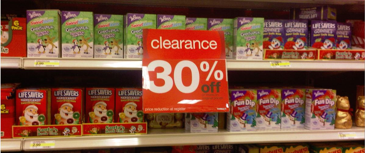 Target Christmas Candy
 Tar – Clearance Sale = Cheap Holiday Candy