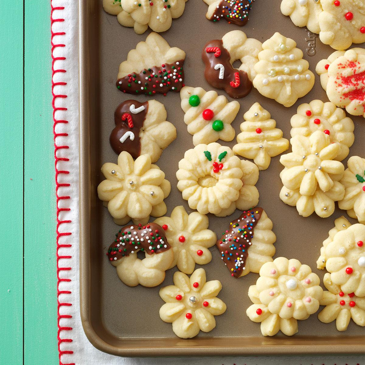 Taste Of Home Christmas Cookies
 Buttery Spritz Cookies Recipe