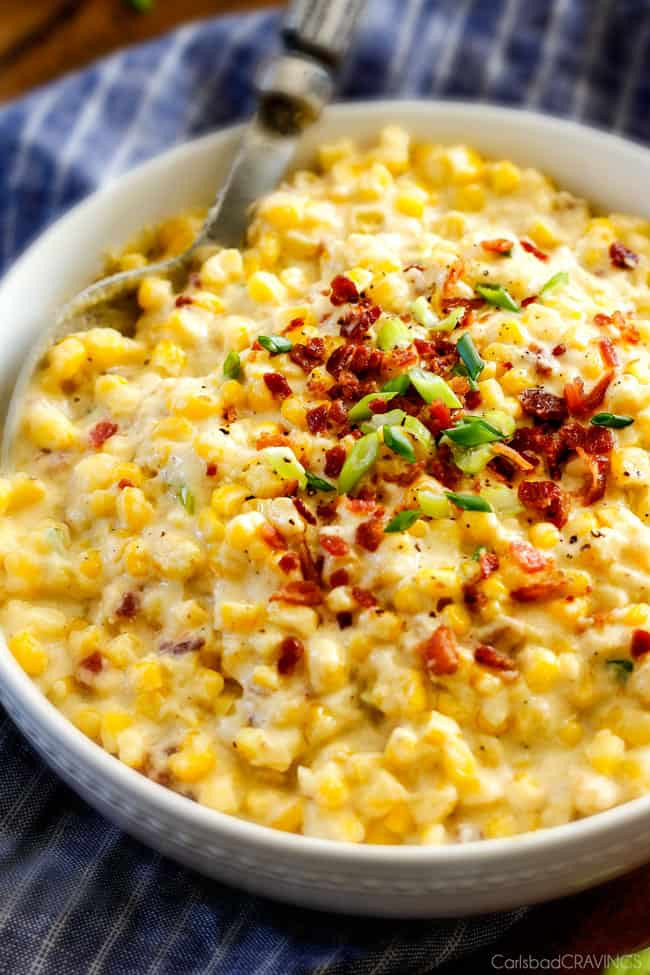 Thanksgiving Corn Recipes
 Slow Cooker Creamed Corn with Ricotta Rosemary and Bacon