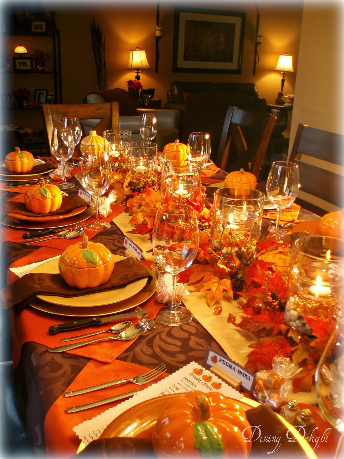 Thanksgiving Dinner Decorations
 Dining Delight Fall Dinner Party for Ten