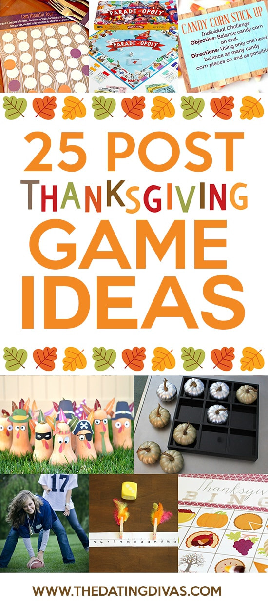 Thanksgiving Dinner Games
 50 Post Thanksgiving Dinner Ideas The Dating Divas