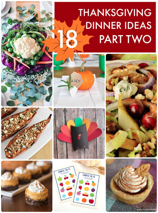 Thanksgiving Dinner Ideas Pinterest
 Great Ideas 18 Thanksgiving Dinner Ideas Part Two