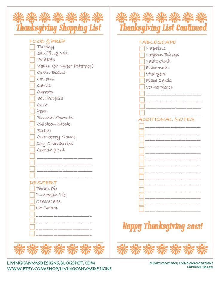 Thanksgiving Dinner List
 37 best images about Thanksgiving Meal Ideas on Pinterest