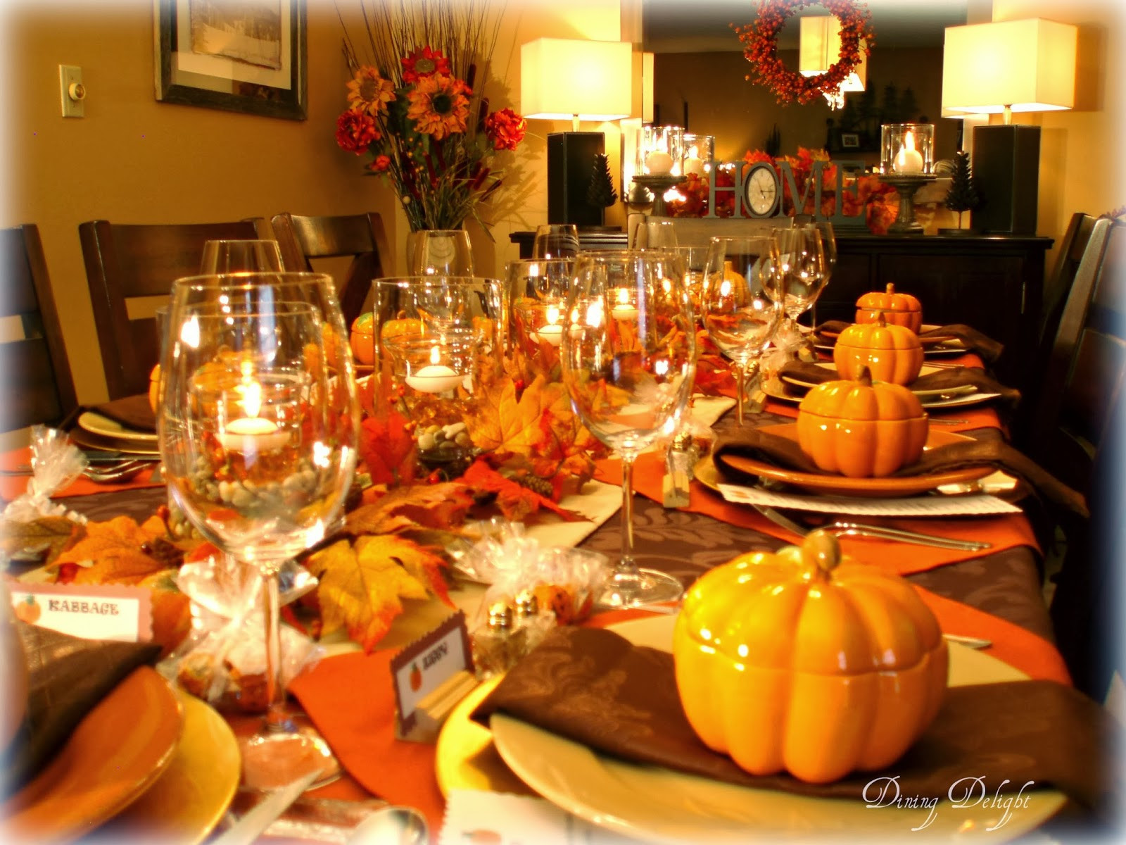 Thanksgiving Dinner Table
 Dining Delight Fall Dinner Party for Ten