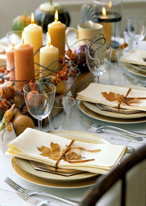 Thanksgiving Dinner Table Settings
 34 Natural Thanksgiving Table Settings DigsDigs