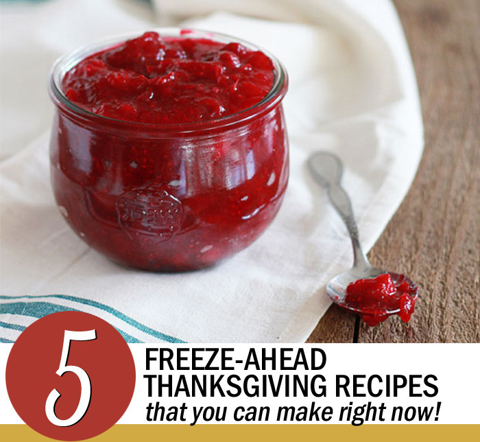 Thanksgiving Make Ahead Recipes
 5 Freeze Ahead Thanksgiving Recipes You Can Make Right Now