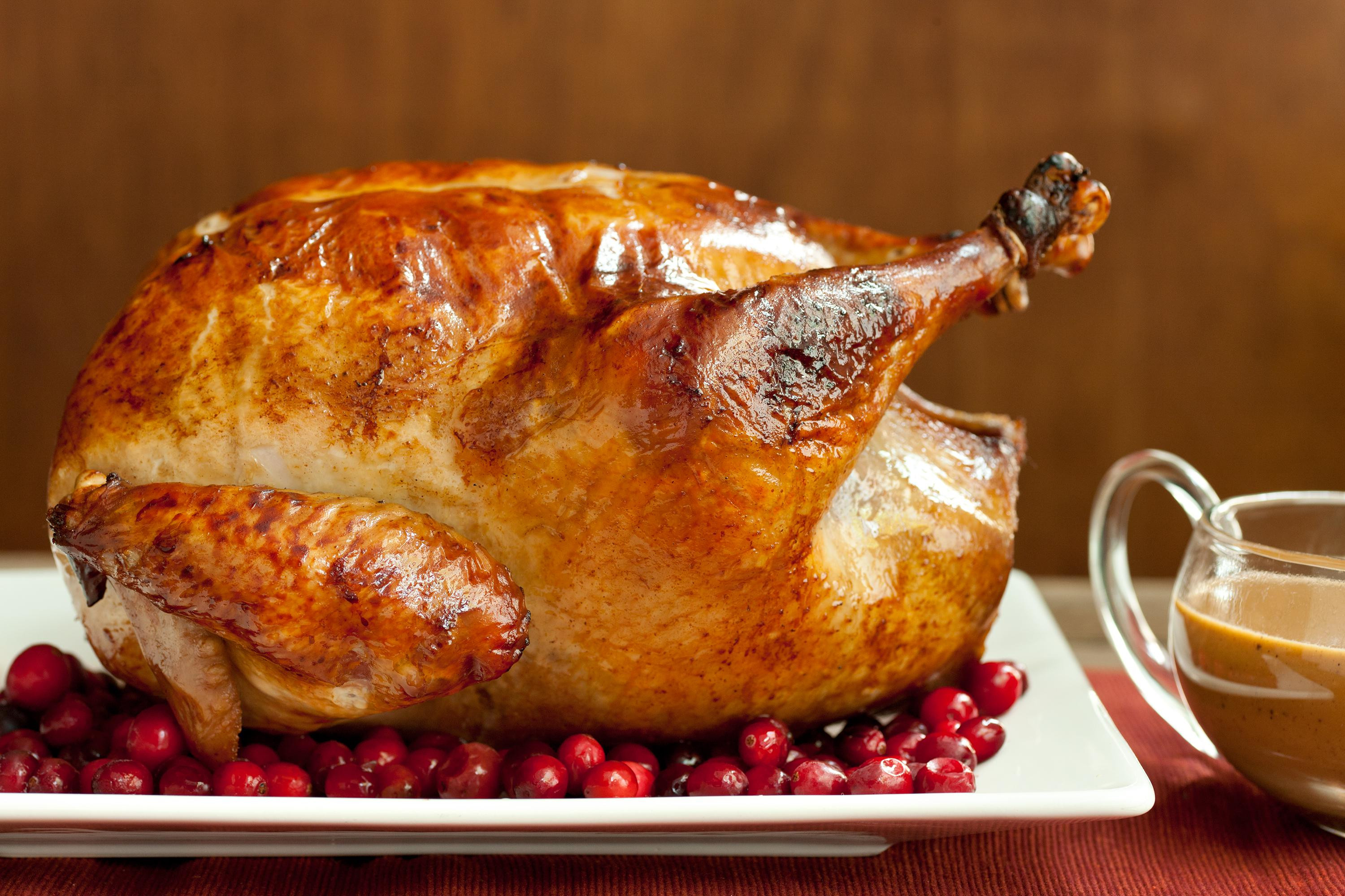 Thanksgiving Pictures Turkey
 Easy Brined Roasted Turkey with Creamed Gravy Recipe