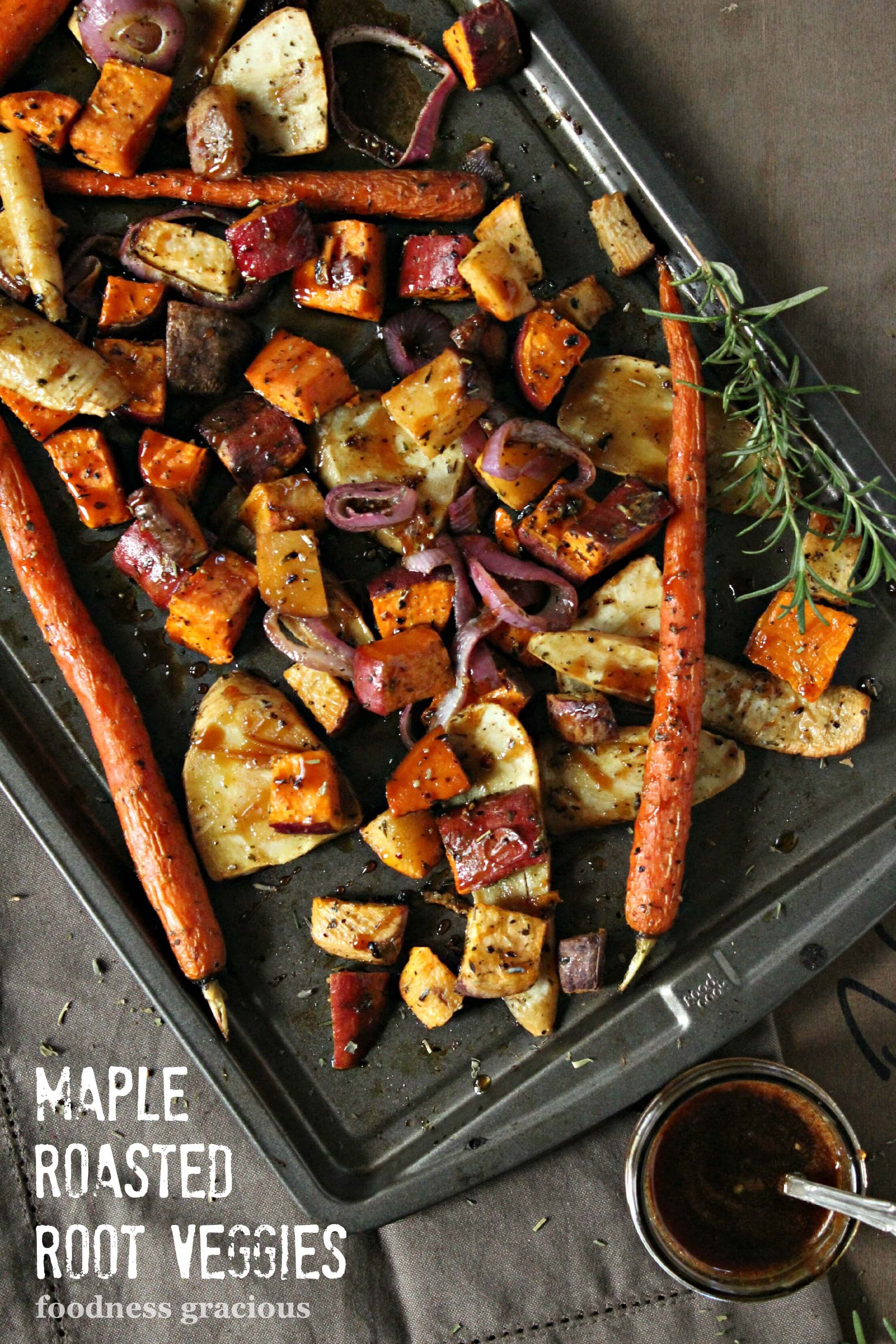 Thanksgiving Roasted Vegetables
 Maple Balsamic Roasted Ve ables