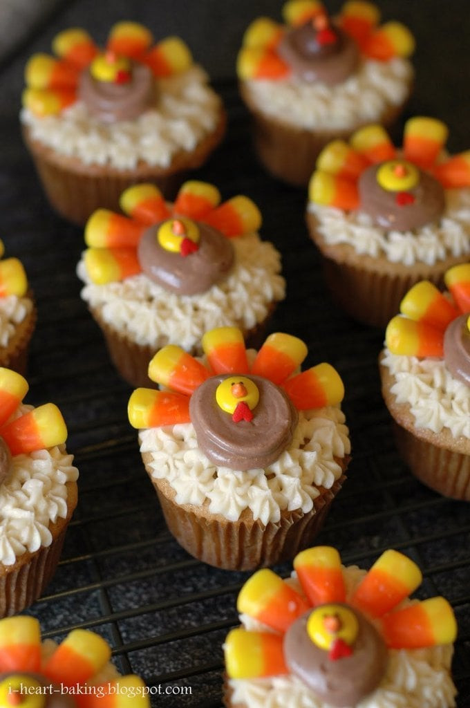 Thanksgiving Themed Desserts
 Turkey Cupcakes