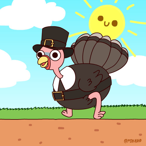 Thanksgiving Turkey Animated Gif
 New trending GIF on Giphy artists on tumblr fox fox
