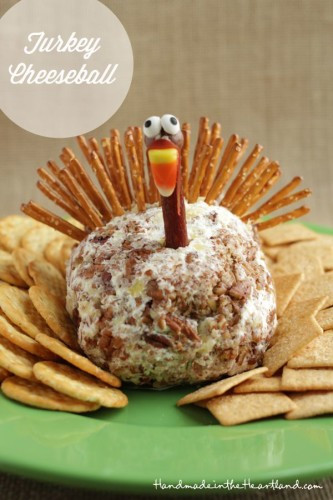 Thanksgiving Turkey Cheese Ball
 Yummy Cute and Fun Thanksgiving Day Ideas