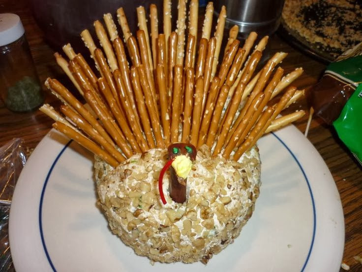 Thanksgiving Turkey Cheese Ball
 RE invented style RE ceiving Guests Fall Table
