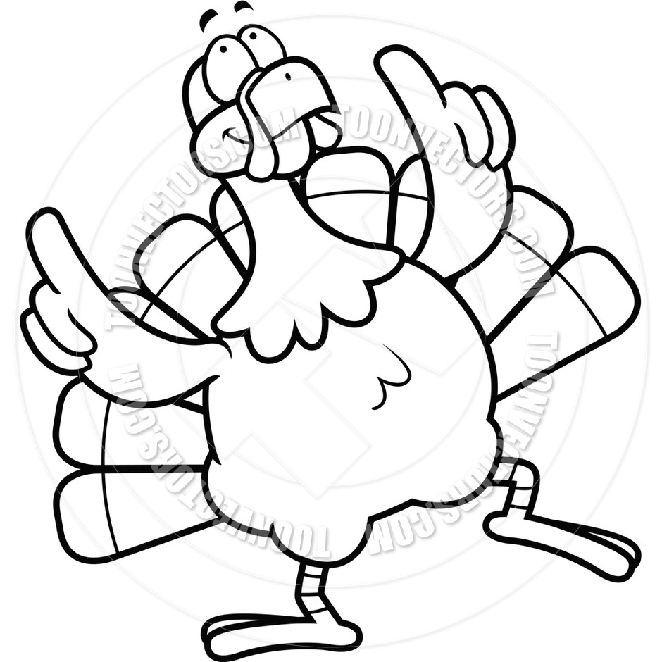 Thanksgiving Turkey Clipart Black And White
 Happy Thanksgiving Turkey Clipart Black And White