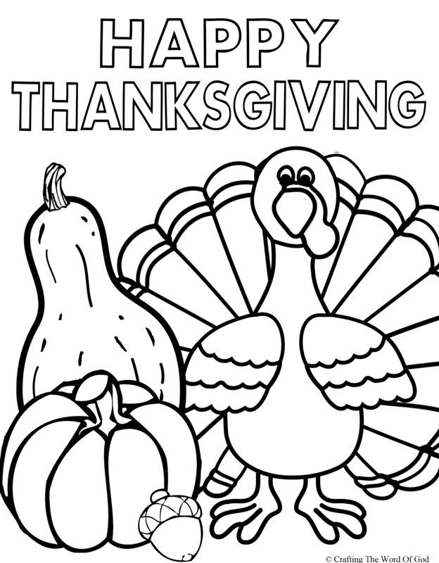 Thanksgiving Turkey Coloring Pages
 Happy Thanksgiving 2 Coloring Page Crafting The Word God