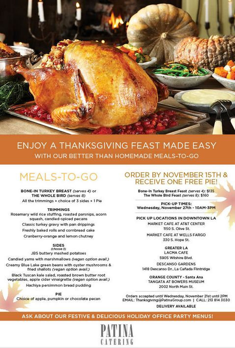 Thanksgiving Turkey Dinner Order
 This Thanksgiving Have Someone Else Do the Cooking Dine