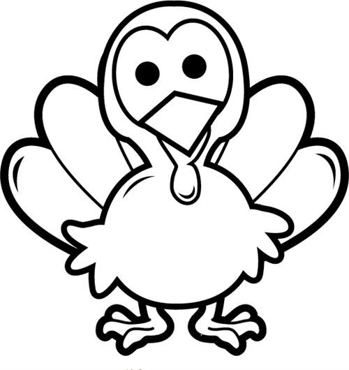 Thanksgiving Turkey Drawing
 Turkey Clipart Black And White