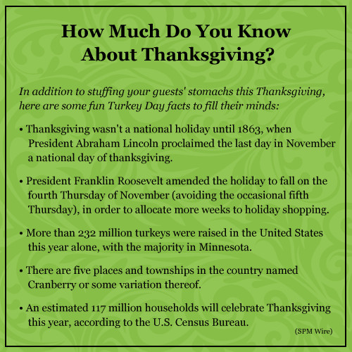 Thanksgiving Turkey Facts
 Happy ThanksGREENing 7 Simple Swaps for a Healthier Holiday