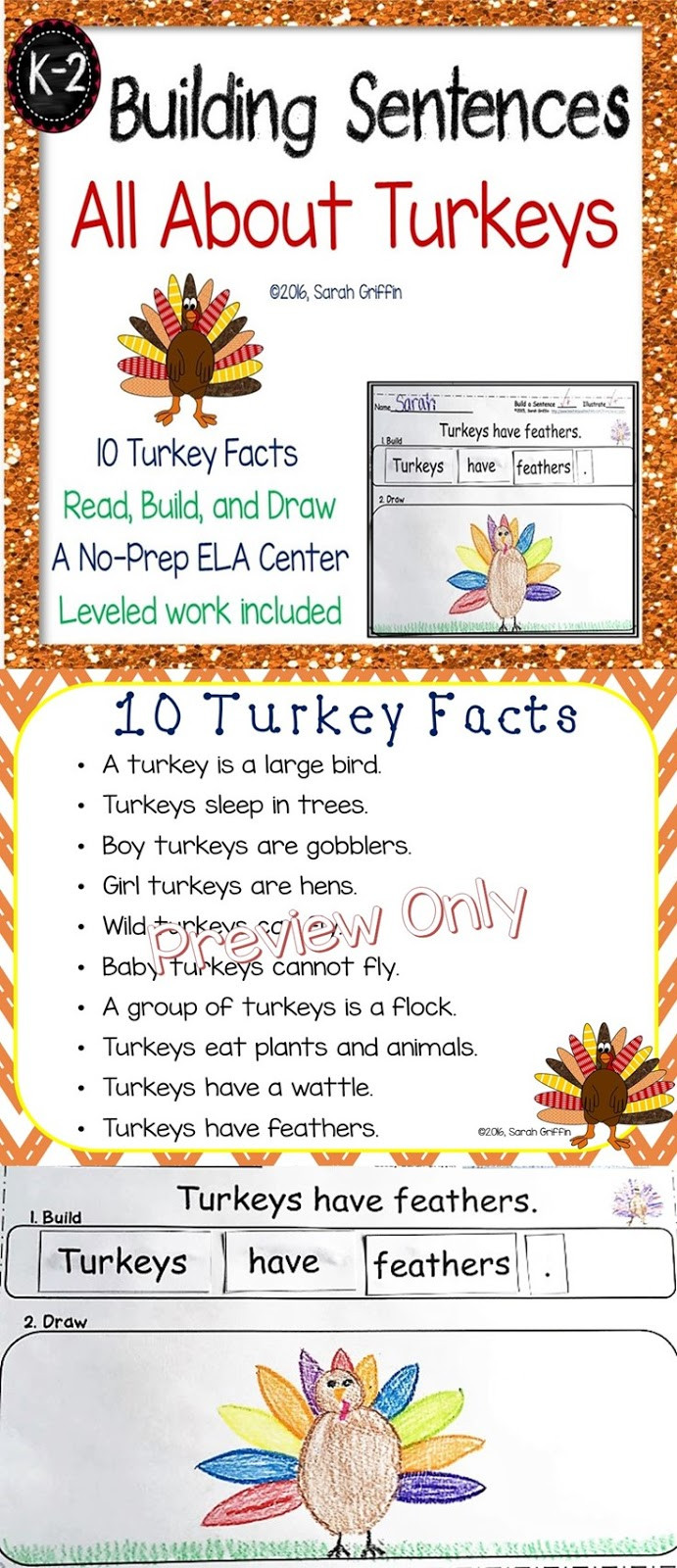 Thanksgiving Turkey Facts
 Daughters and Kindergarten Ten Turkey Facts for Kids