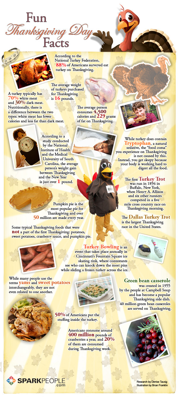 Thanksgiving Turkey Facts
 Thanksgiving Fun Facts From Honey Orthodontics in Gurnee IL
