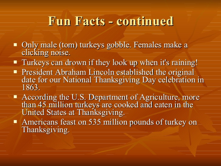 Thanksgiving Turkey Facts
 The First Thanksgiving