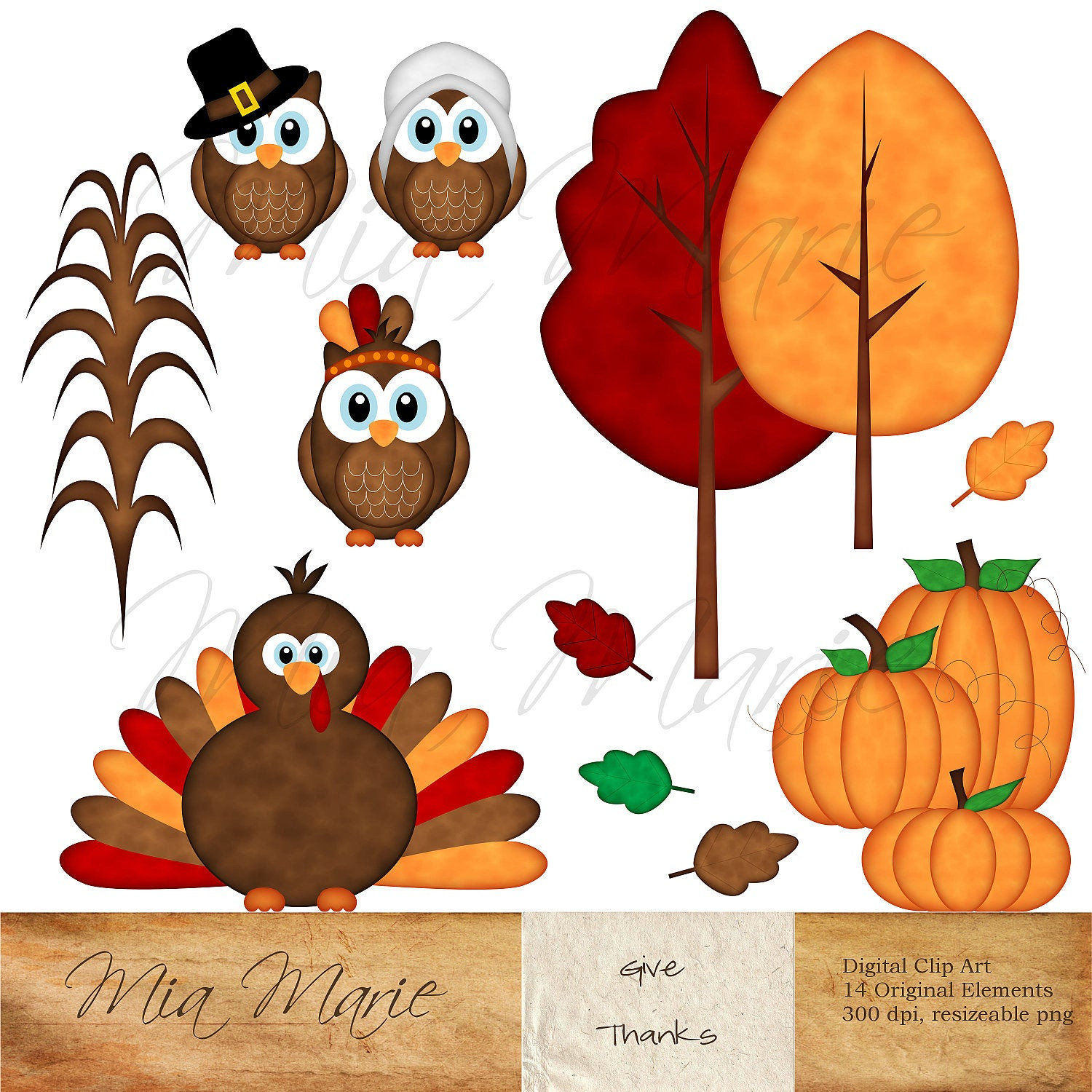 Thanksgiving Turkey Graphic
 INSTANT DOWNLOAD Digital Clip Art Thanksgiving clipart