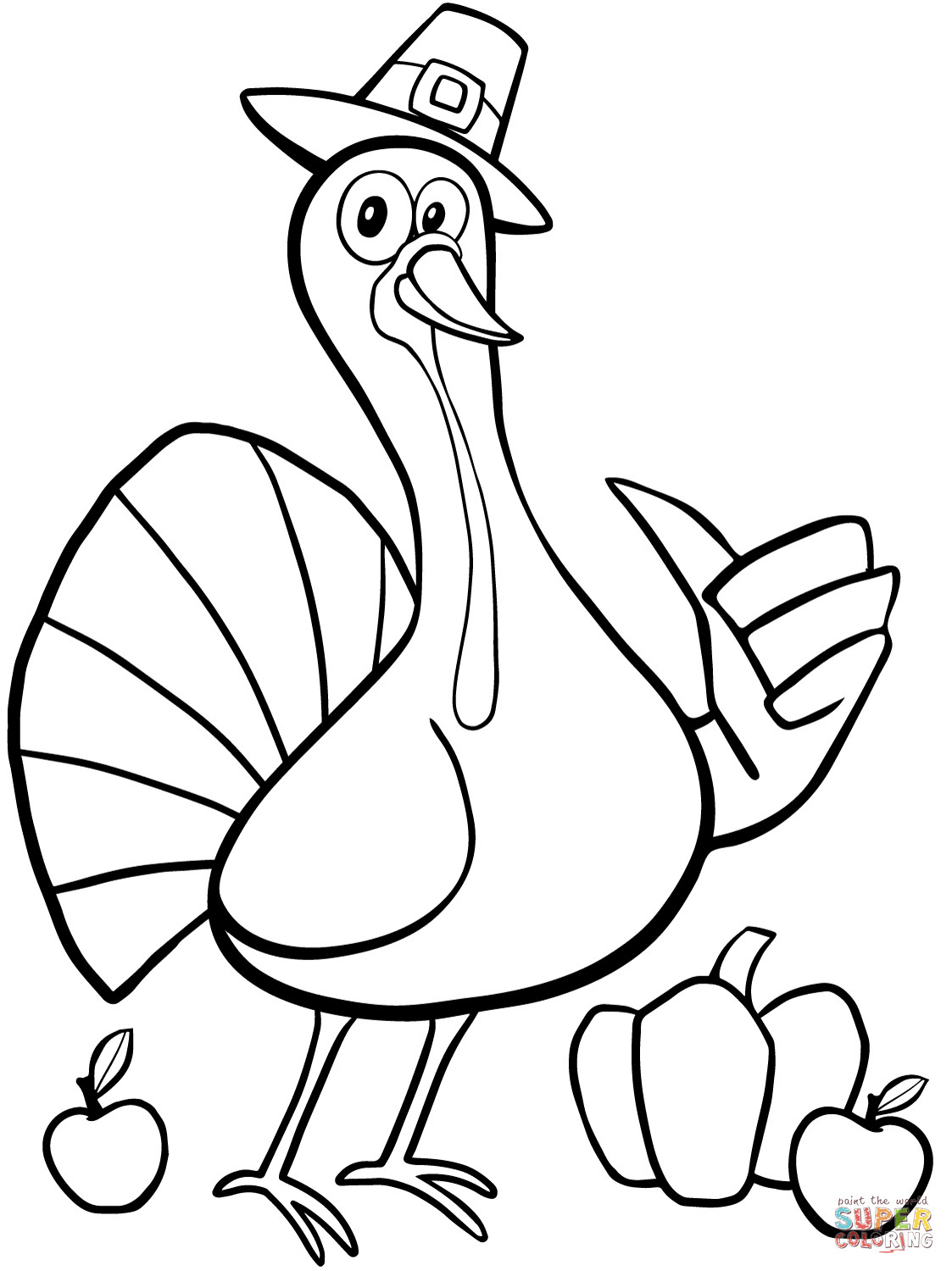 Thanksgiving Turkey Printable
 Cool Thanksgiving Turkey coloring page
