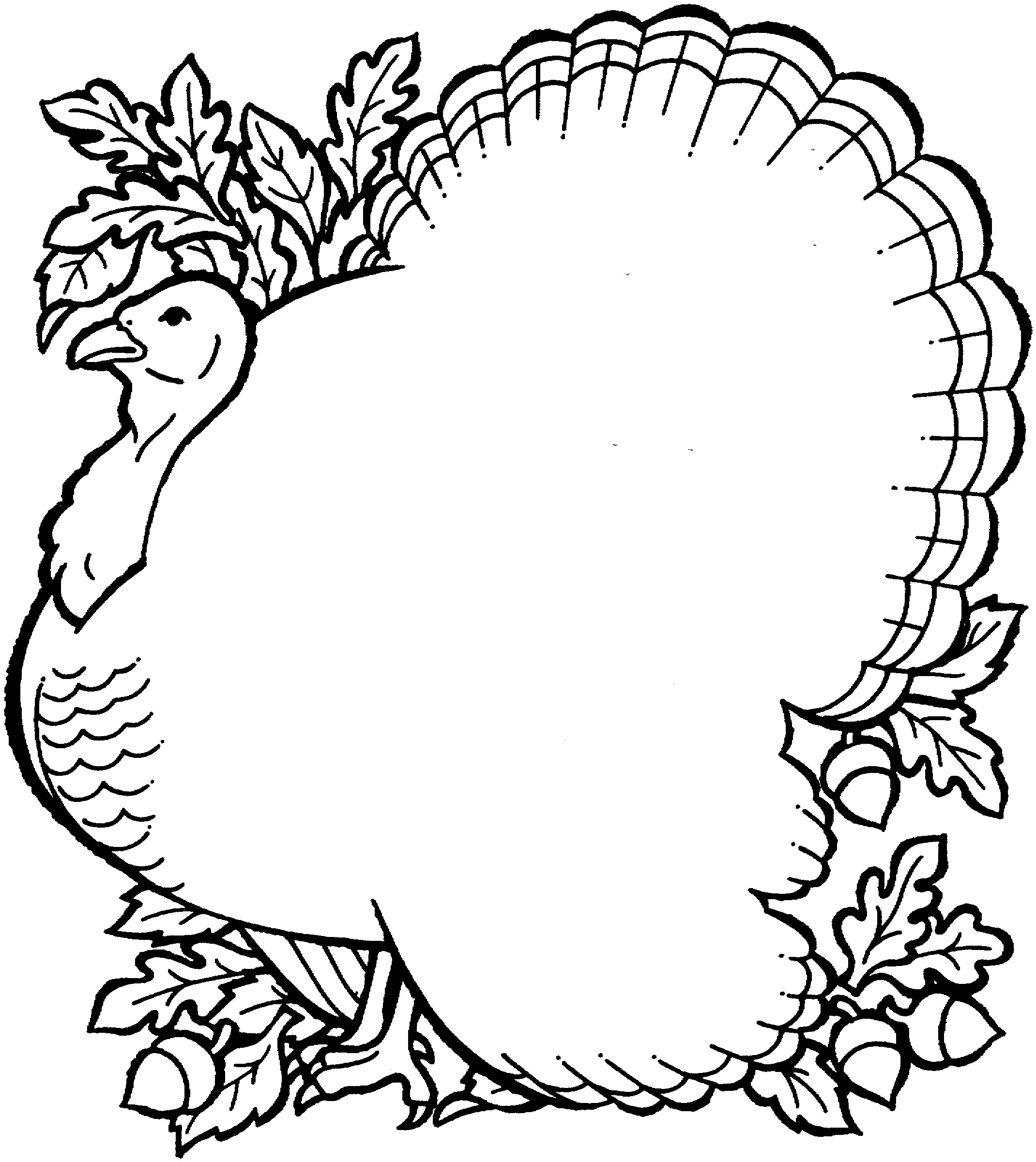 Thanksgiving Turkey Printable
 Free Turkey Coloring Pages