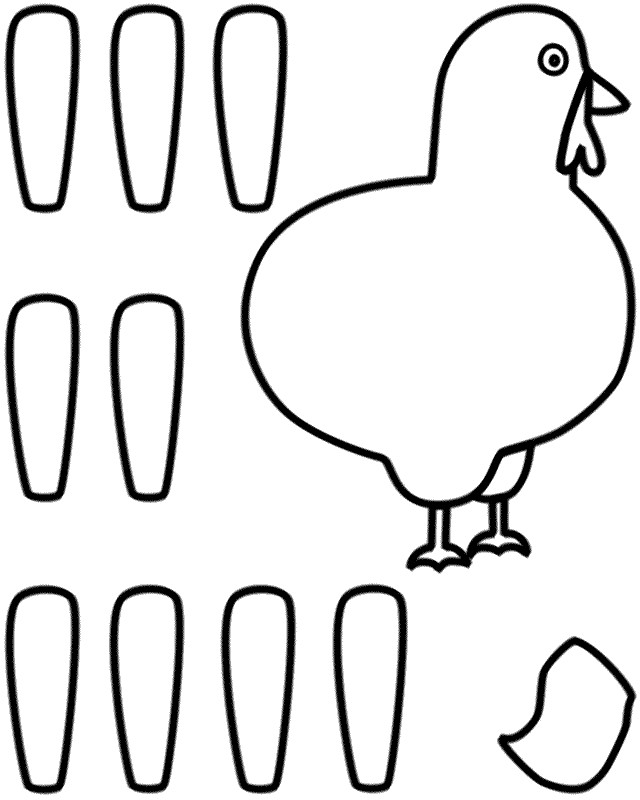 Thanksgiving Turkey Template
 Thanksgiving Turkey Paper craft Black and White Template