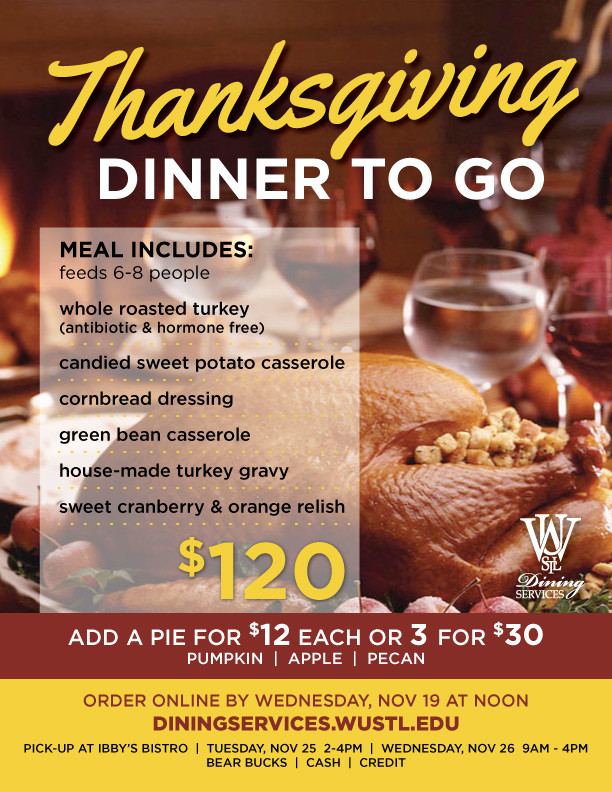To Go Thanksgiving Dinners
 Order your Thanksgiving Dinner To Go