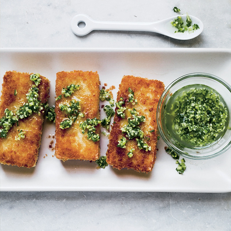 Tofu Thanksgiving Recipes
 Crispy Tofu Steaks with Ginger Vinaigrette Recipe Kay