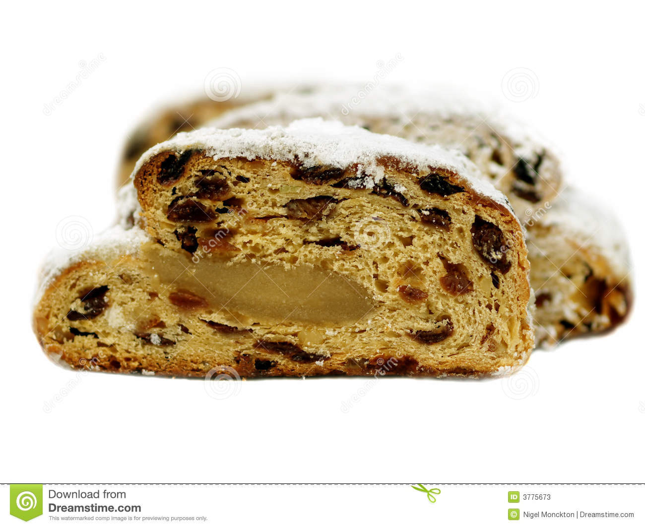 Traditional Christmas Bread
 Christstollen Traditional German Christmas Bread Stock