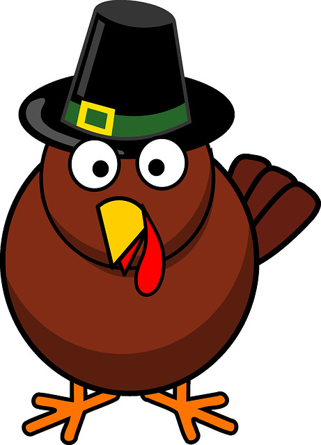 Turkey Cartoon Thanksgiving
 Free vector graphic Cartoon Fall Thanksgiving Turkey