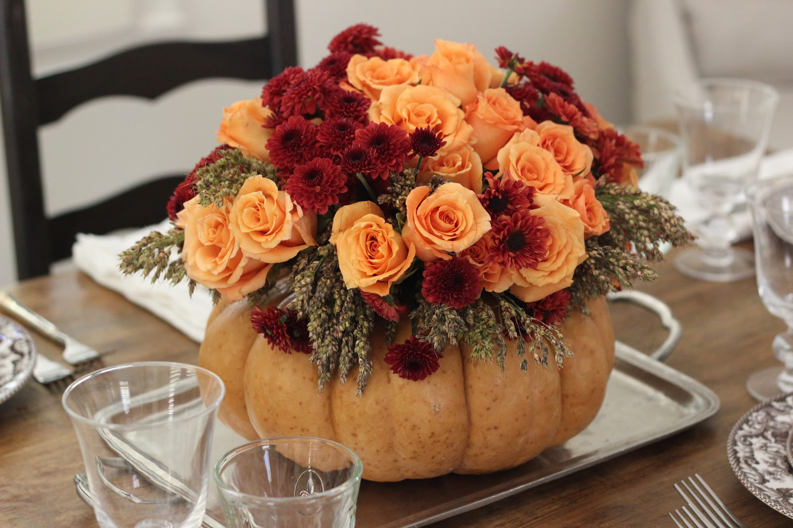 Turkey Centerpieces Thanksgiving
 Jenny Steffens Hobick DIY Thanksgiving Centerpiece