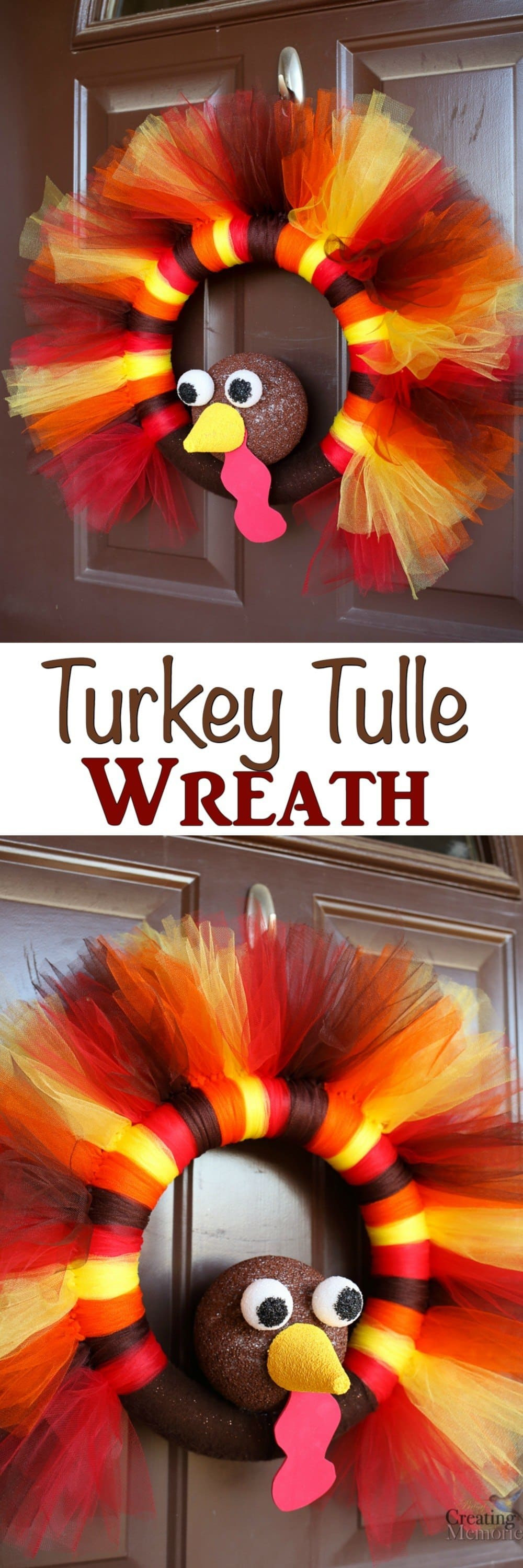 Turkey Designs For Thanksgiving
 DIY Turkey Tulle Wreath Best Thanksgiving Wreath for your door