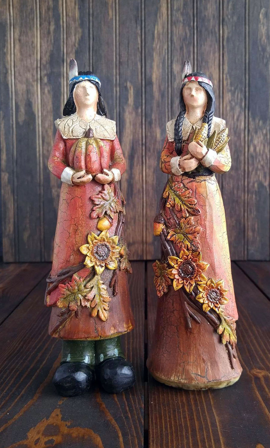 Turkey Figurines Thanksgiving
 Native Figurines Thanksgiving Decor Hanna s Handiwork