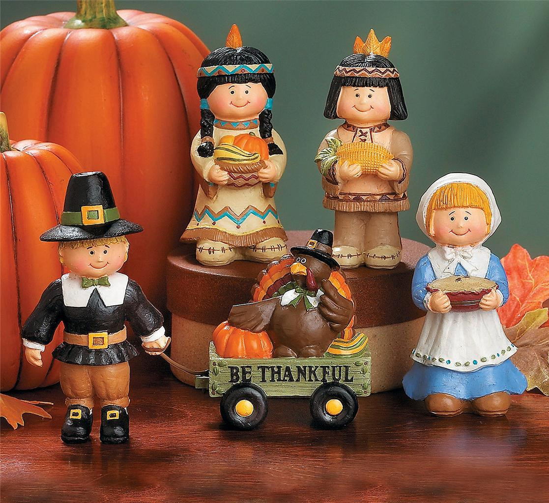 Turkey Figurines Thanksgiving
 Pilgrims & Native American Figurines Thanksgiving Fall