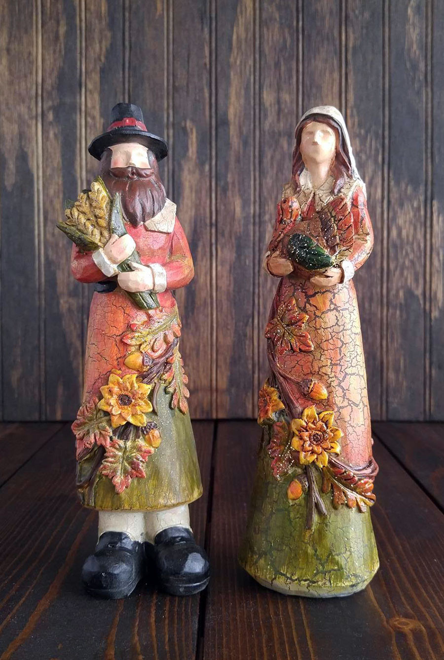 Turkey Figurines Thanksgiving
 Pilgrim Figurines Thanksgiving Decor Hanna s Handiworks