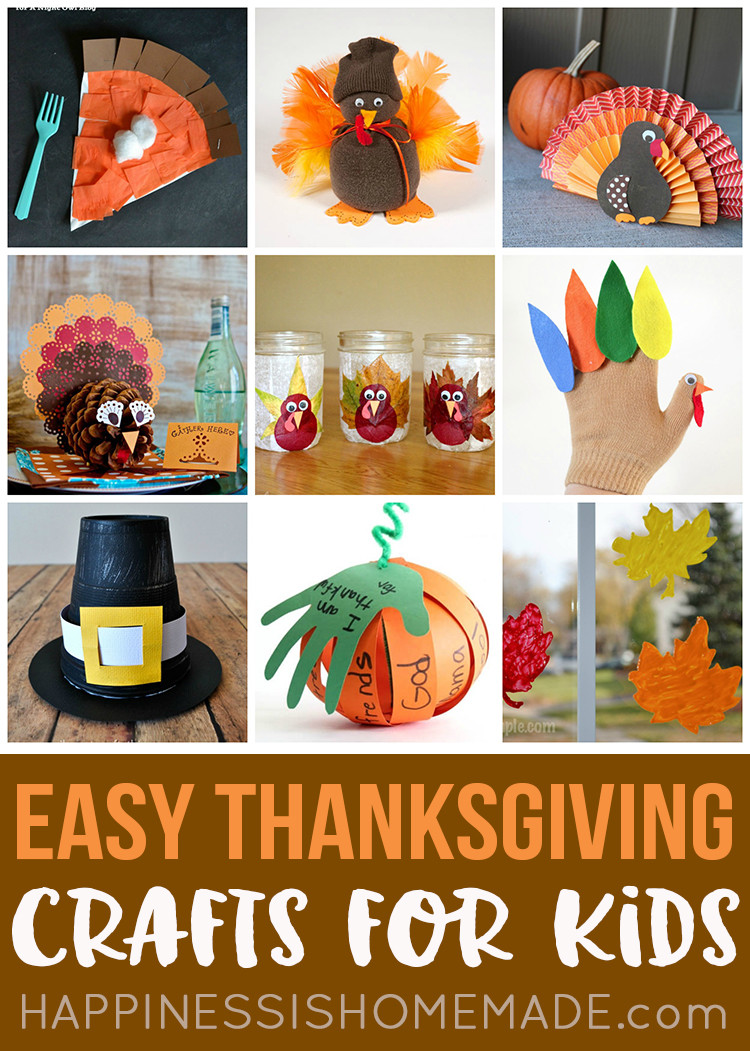 Turkey Ideas For Thanksgiving
 Easy Thanksgiving Crafts for Kids to Make Happiness is