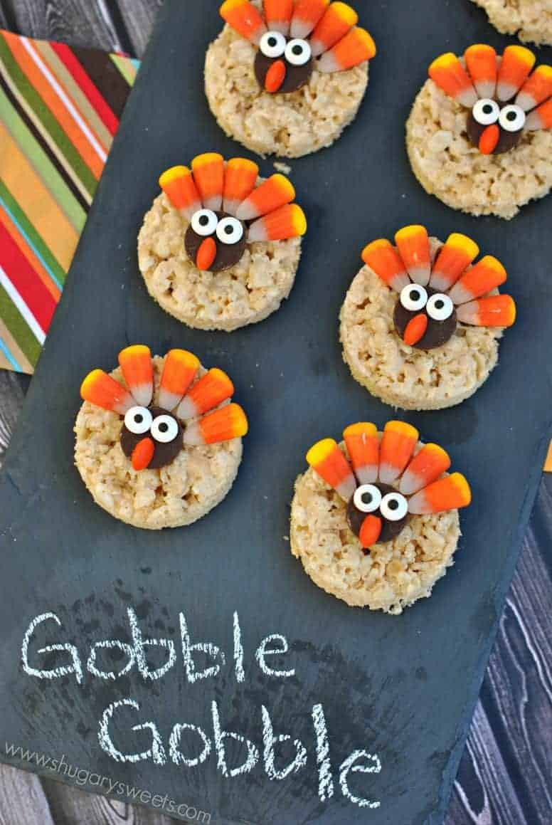 Turkey Ideas For Thanksgiving
 Turkey Rice Krispie Treats Shugary Sweets