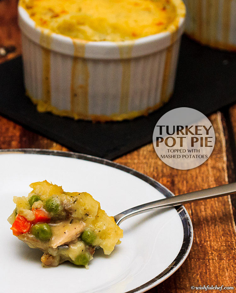 Turkey Pot Pie With Thanksgiving Leftovers
 Turkey Pot Pie topped with Mashed Potatoes [made with